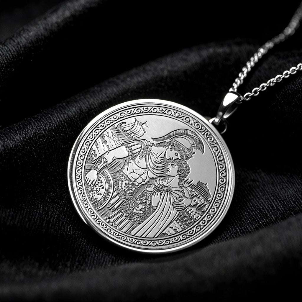 Achilles and Patroclus Pendant Necklace – Brotherhood, Loyalty & Legendary Love