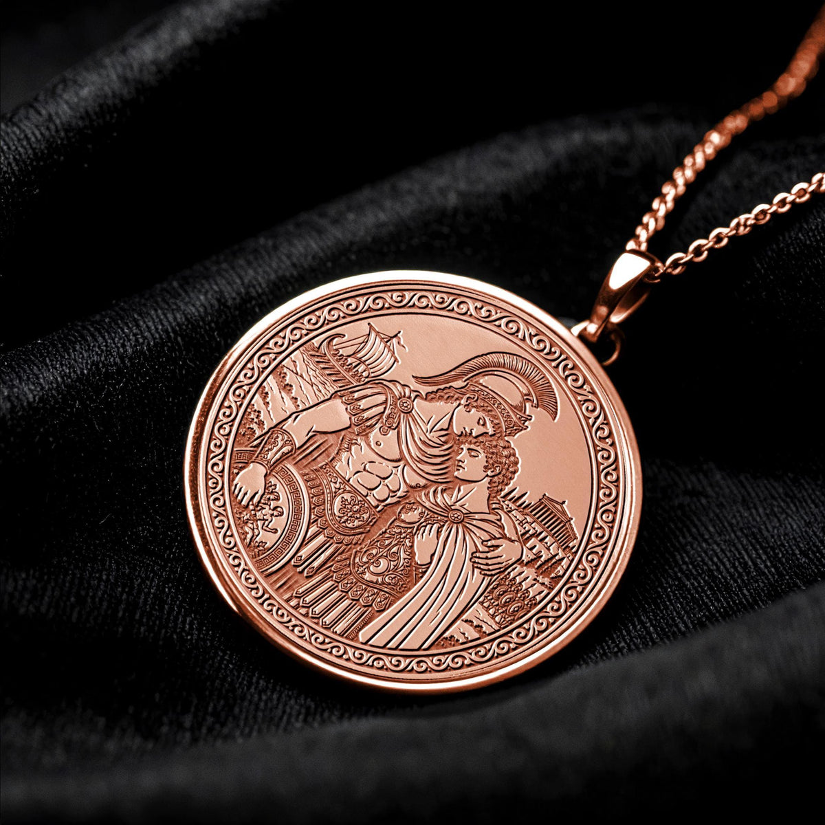 Achilles and Patroclus Pendant Necklace – Brotherhood, Loyalty & Legendary Love