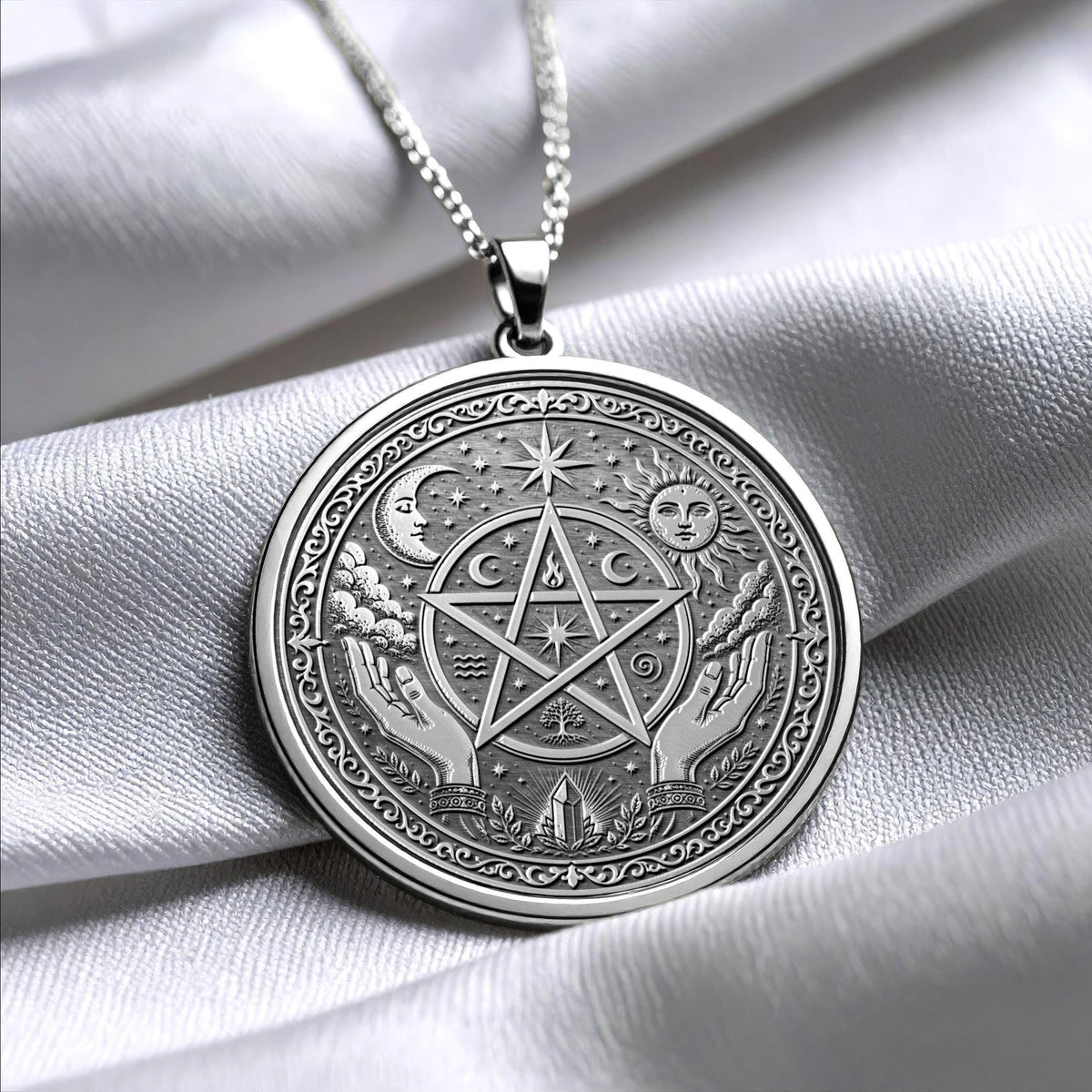 Celestial Protect Pendant Necklace – Protection, Light & Spiritual Guidance