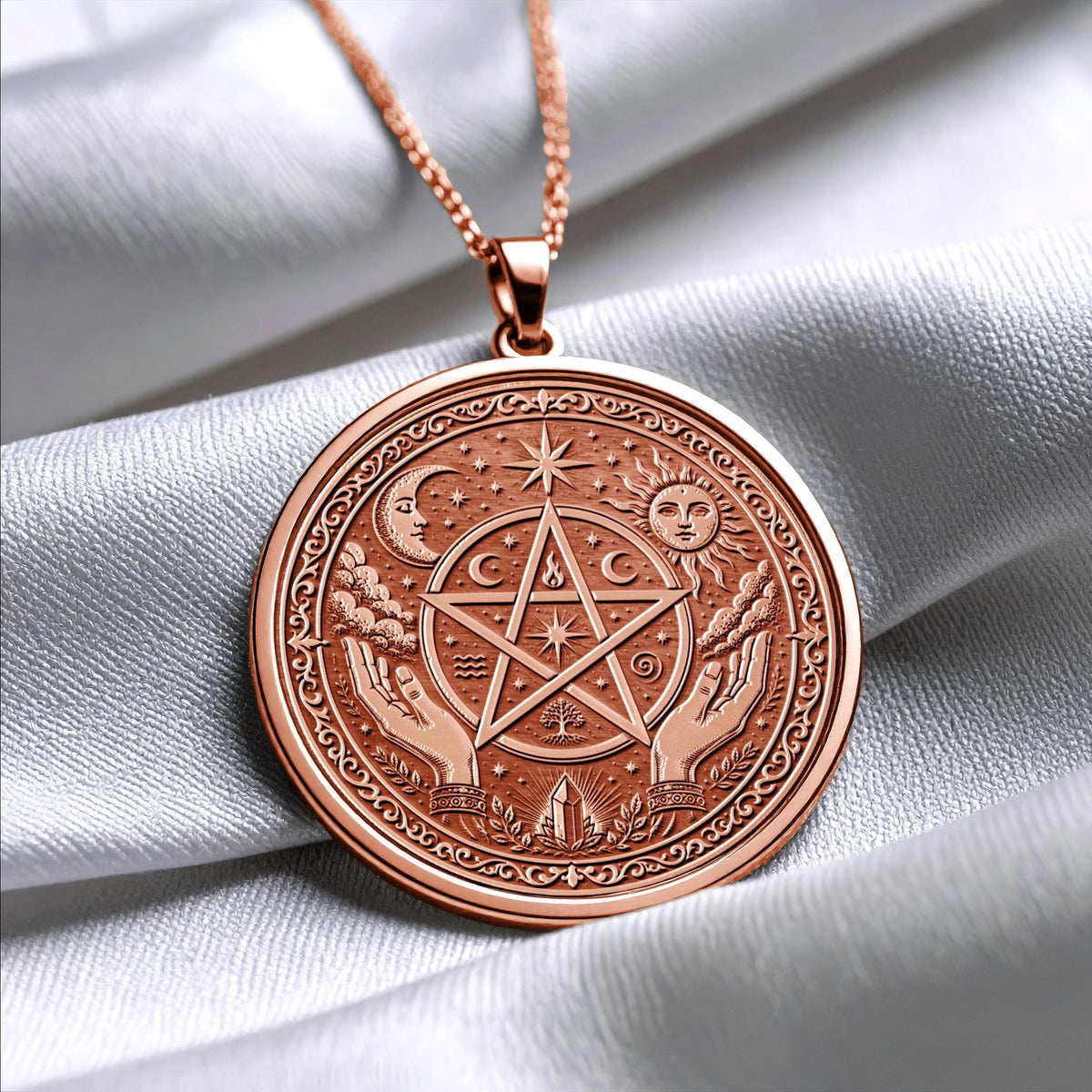 Celestial Protect Pendant Necklace – Protection, Light & Spiritual Guidance