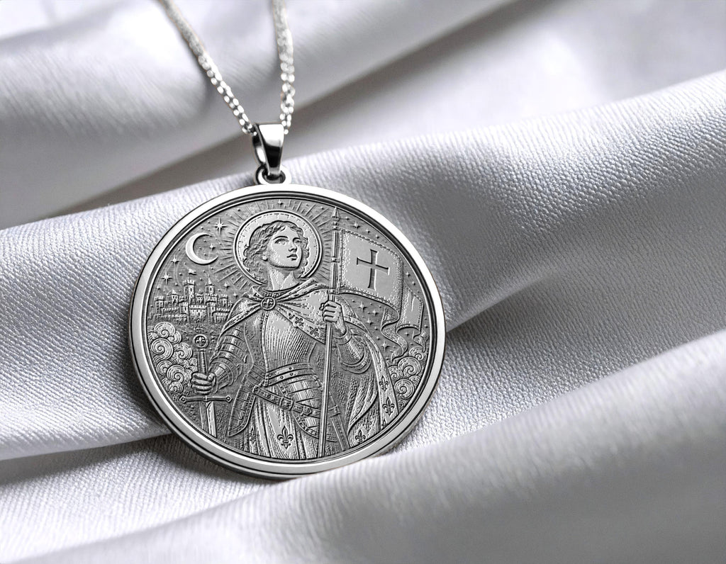 Saint Joan of Arc Pendant Necklace – Courage, Faith & Fearless Spirit