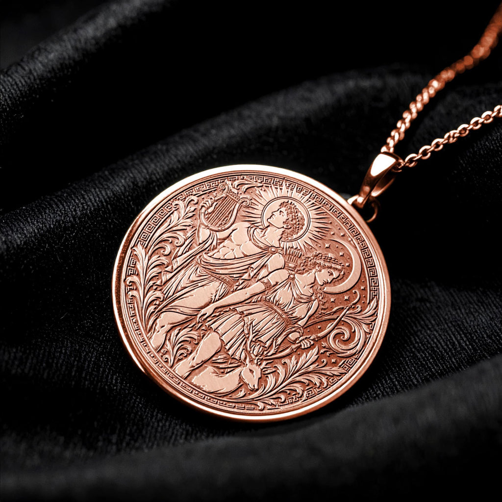 Apollo and Artemis Pendant Necklace – Sun, Moon and Divine Balance