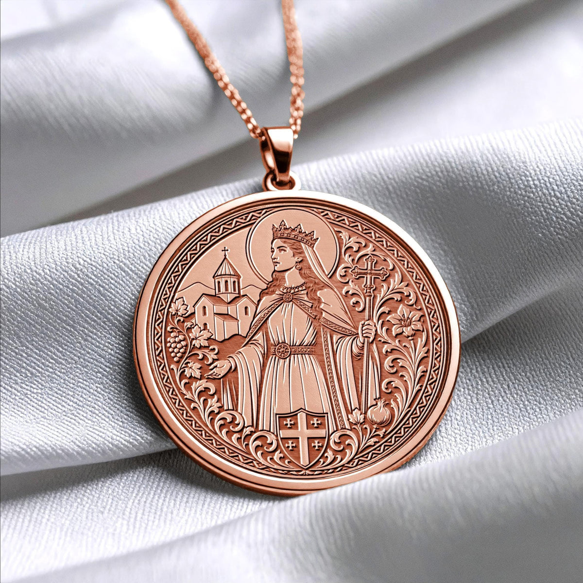 King Tamar Pendant Necklace – Wisdom, Strength & Royal Legacy