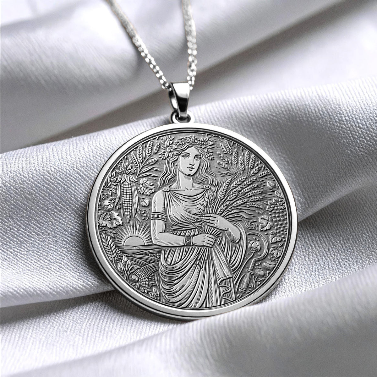 Demeter Pendant Necklace – Harvest, Renewal & Sacred Earth Energy