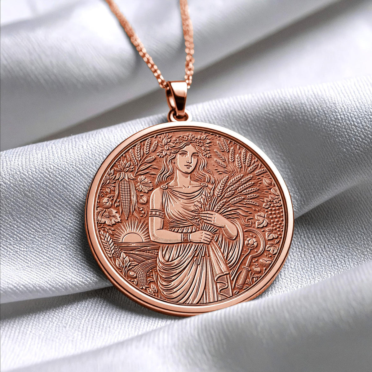 Demeter Pendant Necklace – Harvest, Renewal & Sacred Earth Energy