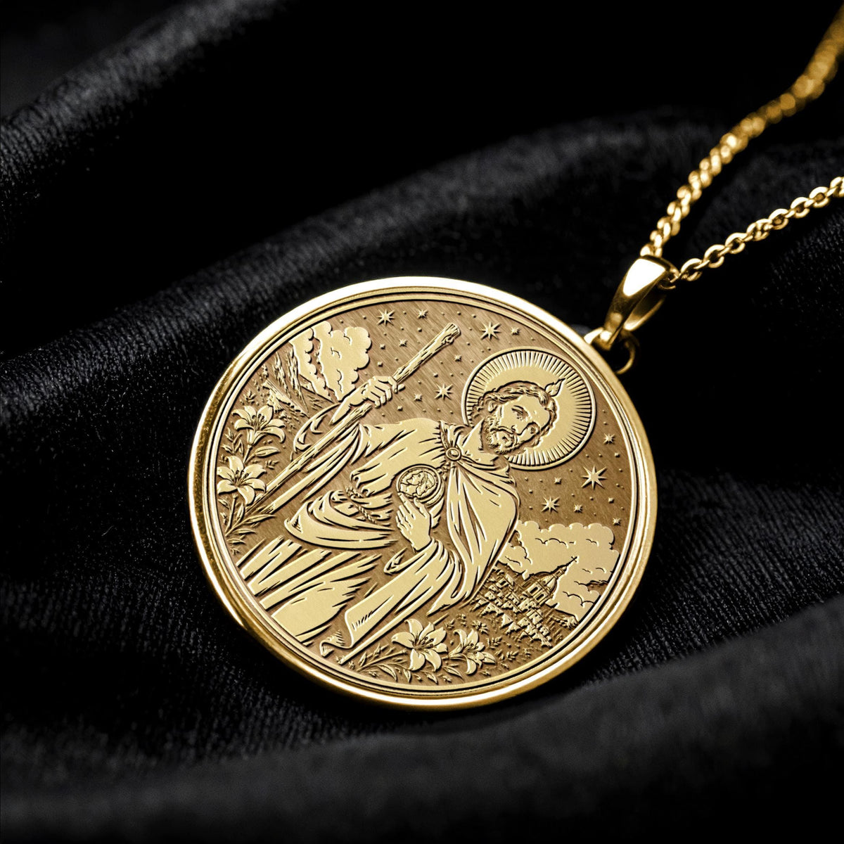 Saint Jude Pendant Necklace – Faith, Miracles & Endless Hope