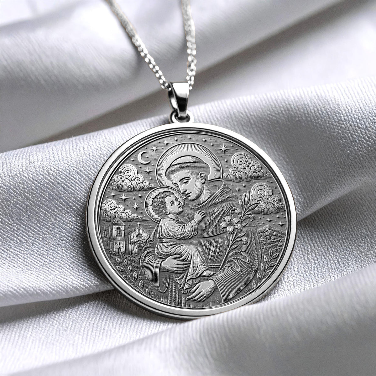 Saint Anthony Pendant Necklace – Faith, Miracles & Divine Guidance