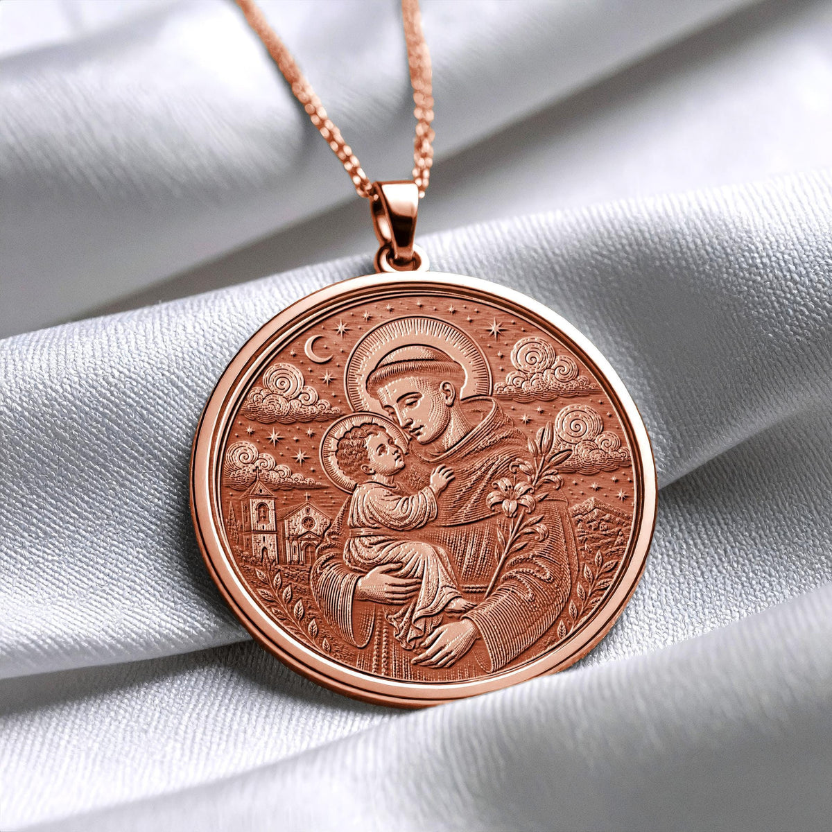 Saint Anthony Pendant Necklace – Faith, Miracles & Divine Guidance