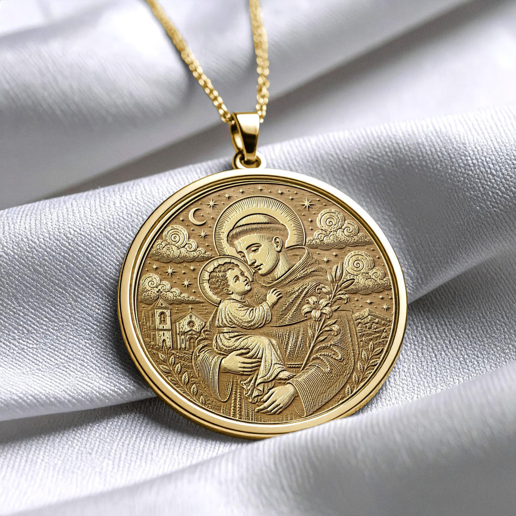Saint Anthony Pendant Necklace – Faith, Miracles & Divine Guidance