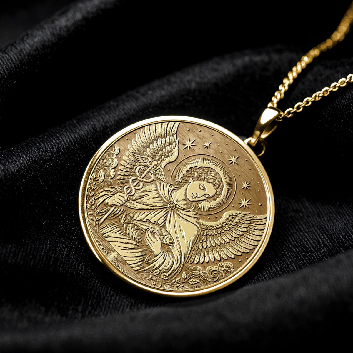 Archangel Raphael Pendant Necklace – Healing, Protection & Divine Guidance