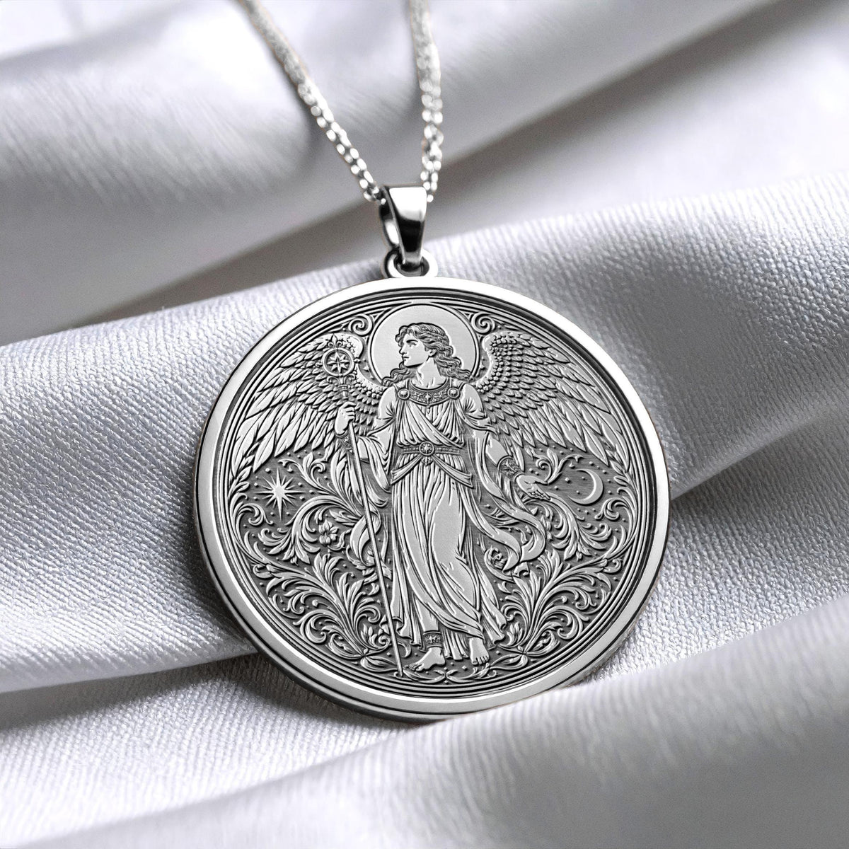 Archangel Ariel Pendant Necklace – Courage, Nature & Divine Guidance