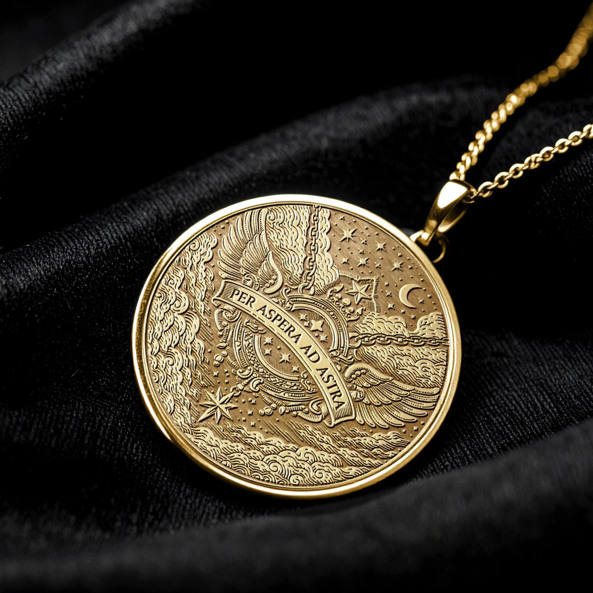 Per Aspera Ad Astra Pendant Necklace – Perseverance, Hope & Reaching the Stars