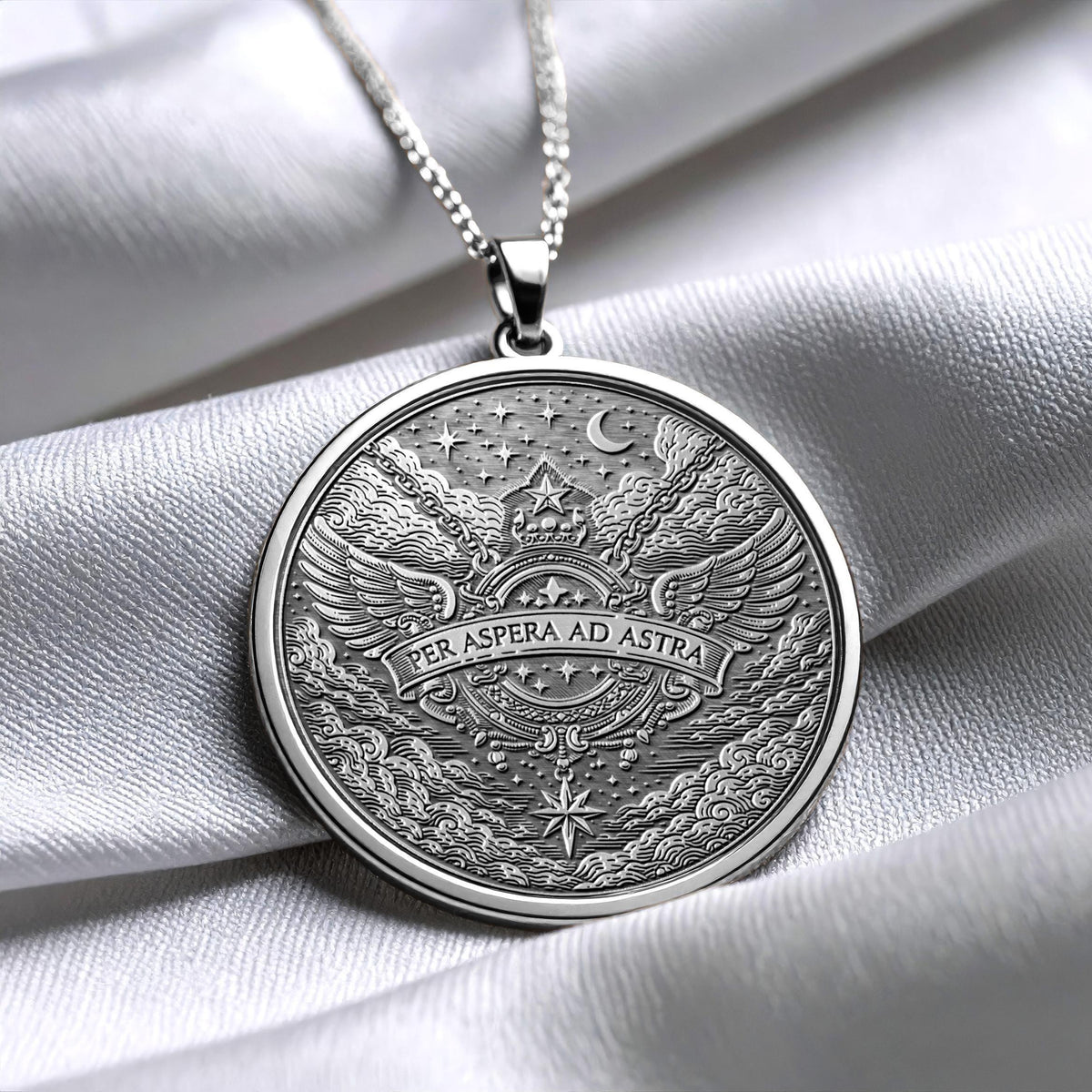 Per Aspera Ad Astra Pendant Necklace – Perseverance, Hope & Reaching the Stars
