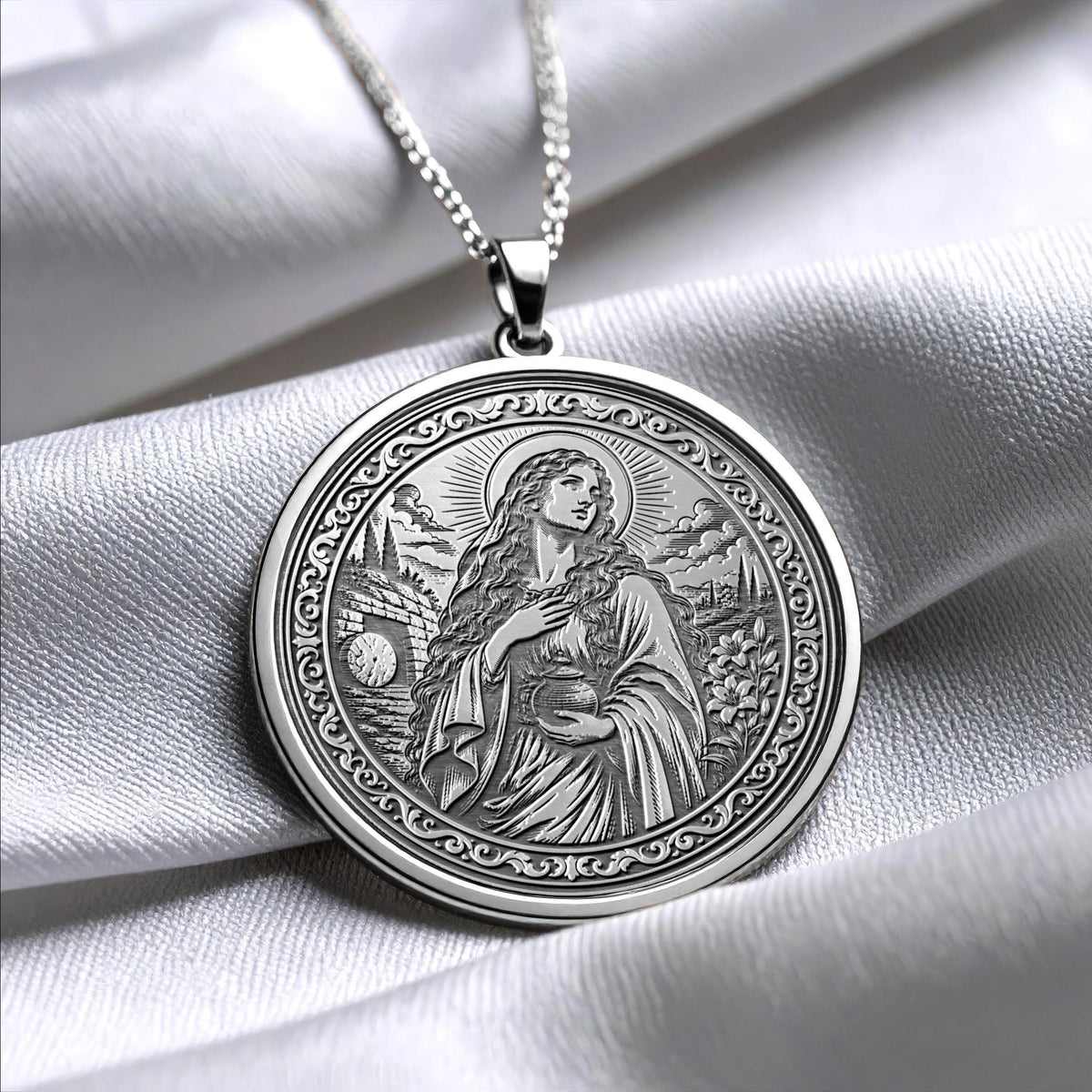 Saint Mary Magdalene Pendant Necklace – Faith, Hope & Sacred Devotion