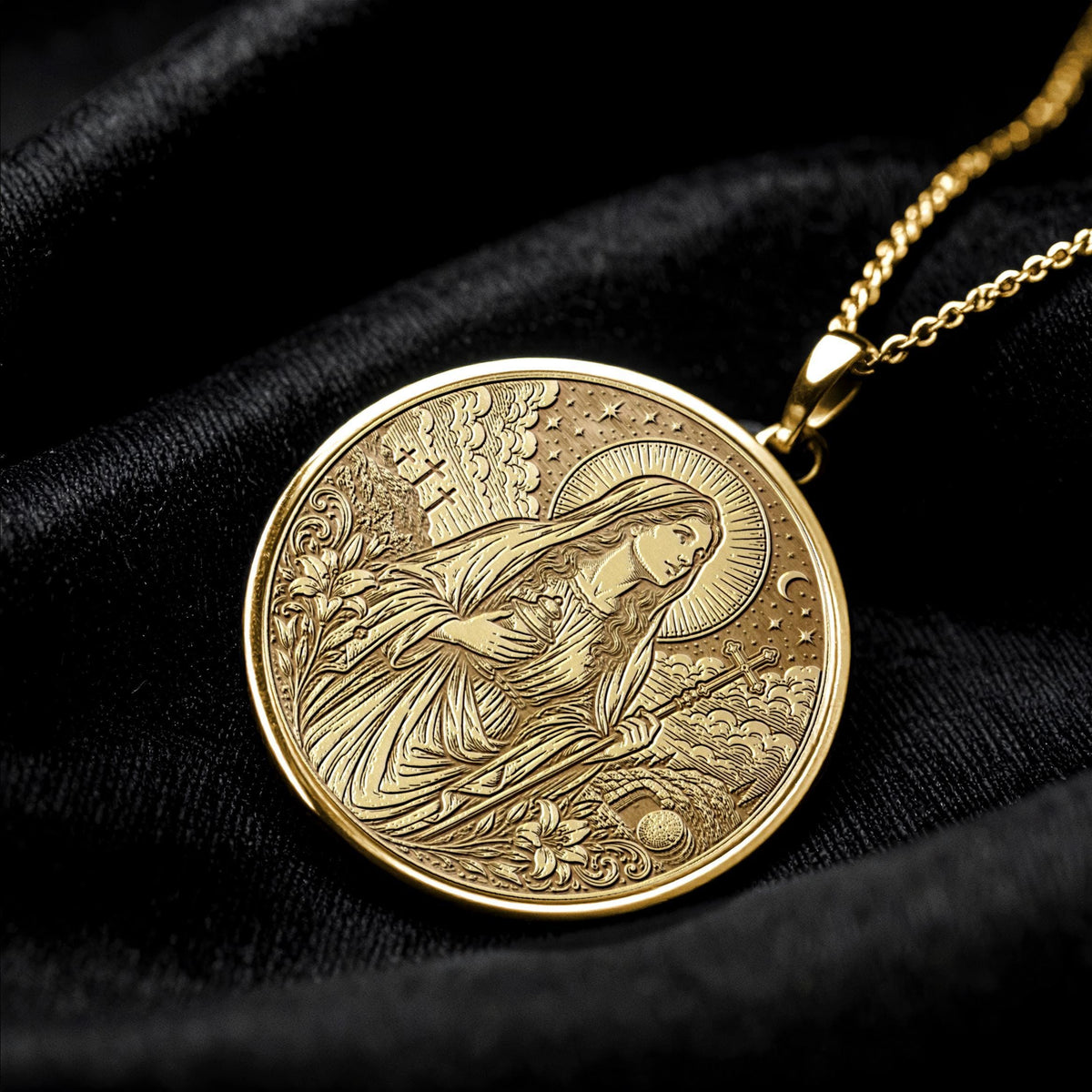 Saint Mary Magdalene Pendant Necklace – Devotion, Grace & Spiritual Renewal
