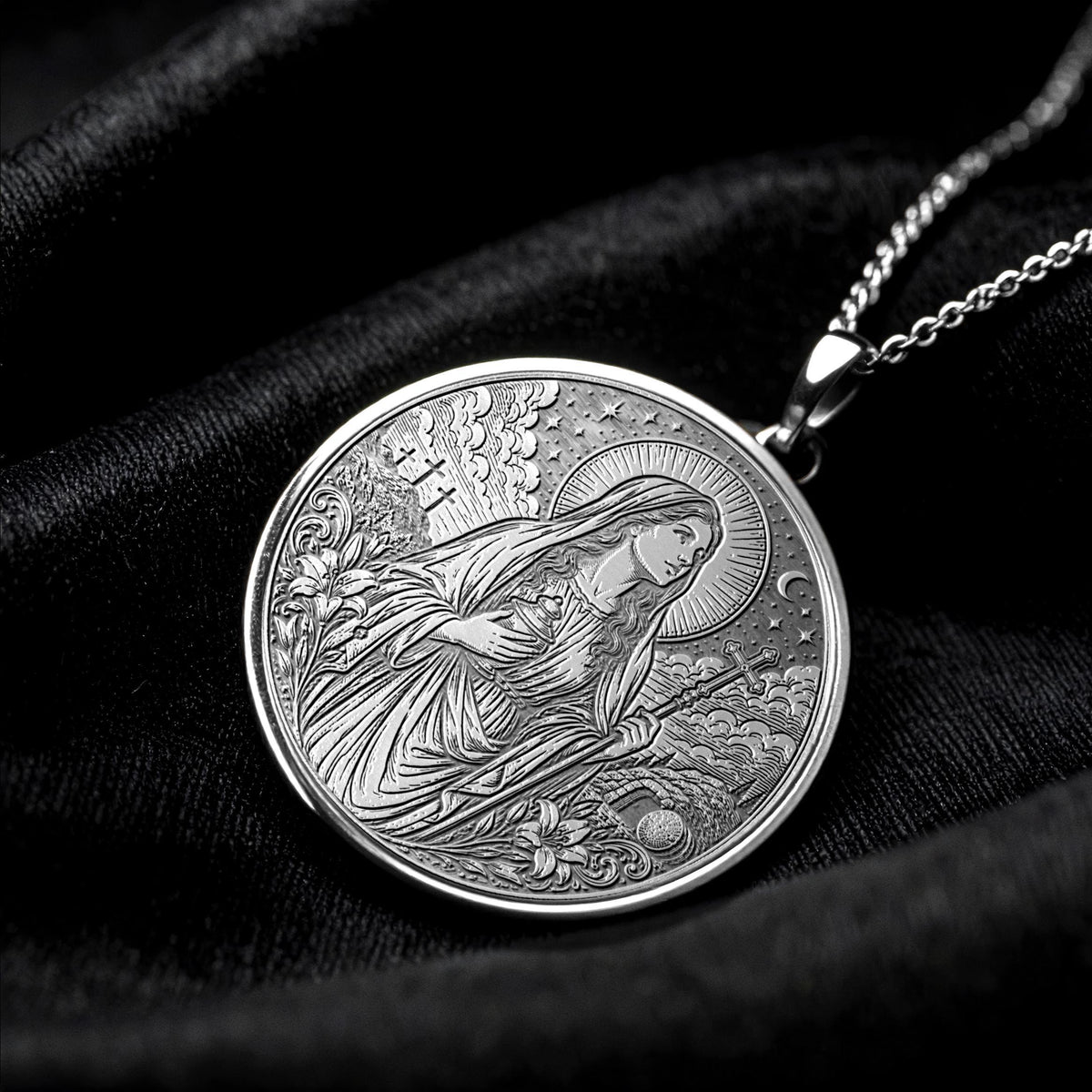 Saint Mary Magdalene Pendant Necklace – Devotion, Grace & Spiritual Renewal