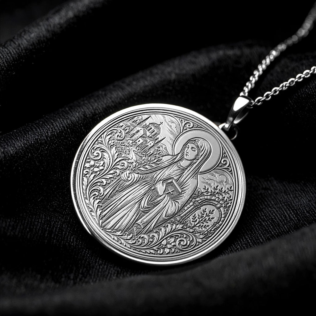 Saint Macrina Pendant Necklace – Wisdom, Faith & Inner Strength