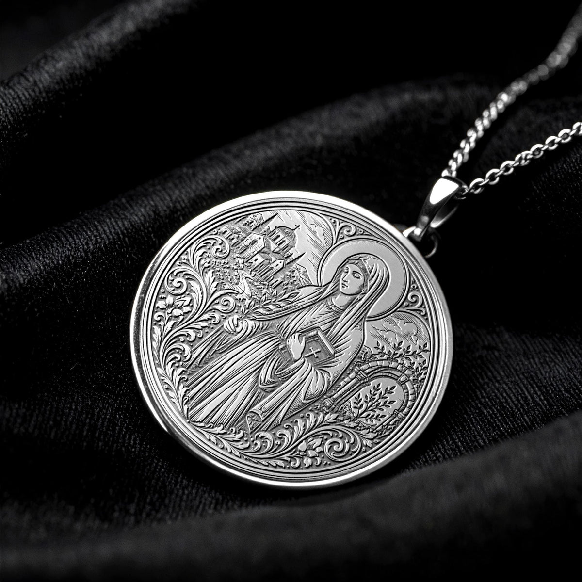 Saint Macrina Pendant Necklace – Wisdom, Faith & Inner Strength
