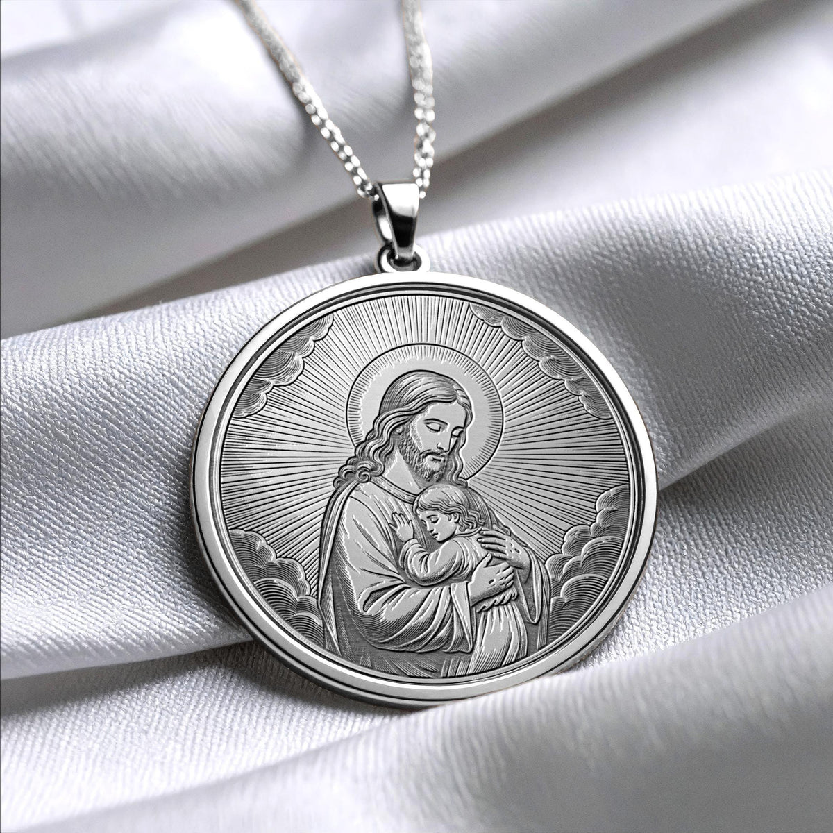 Jesus Pendant Necklace – Faith, Hope & Eternal Love