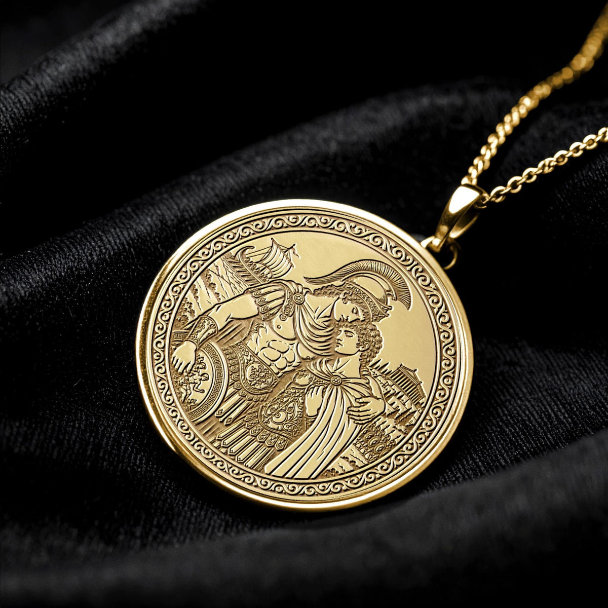 Achilles and Patroclus Pendant Necklace – Brotherhood, Loyalty & Legendary Love