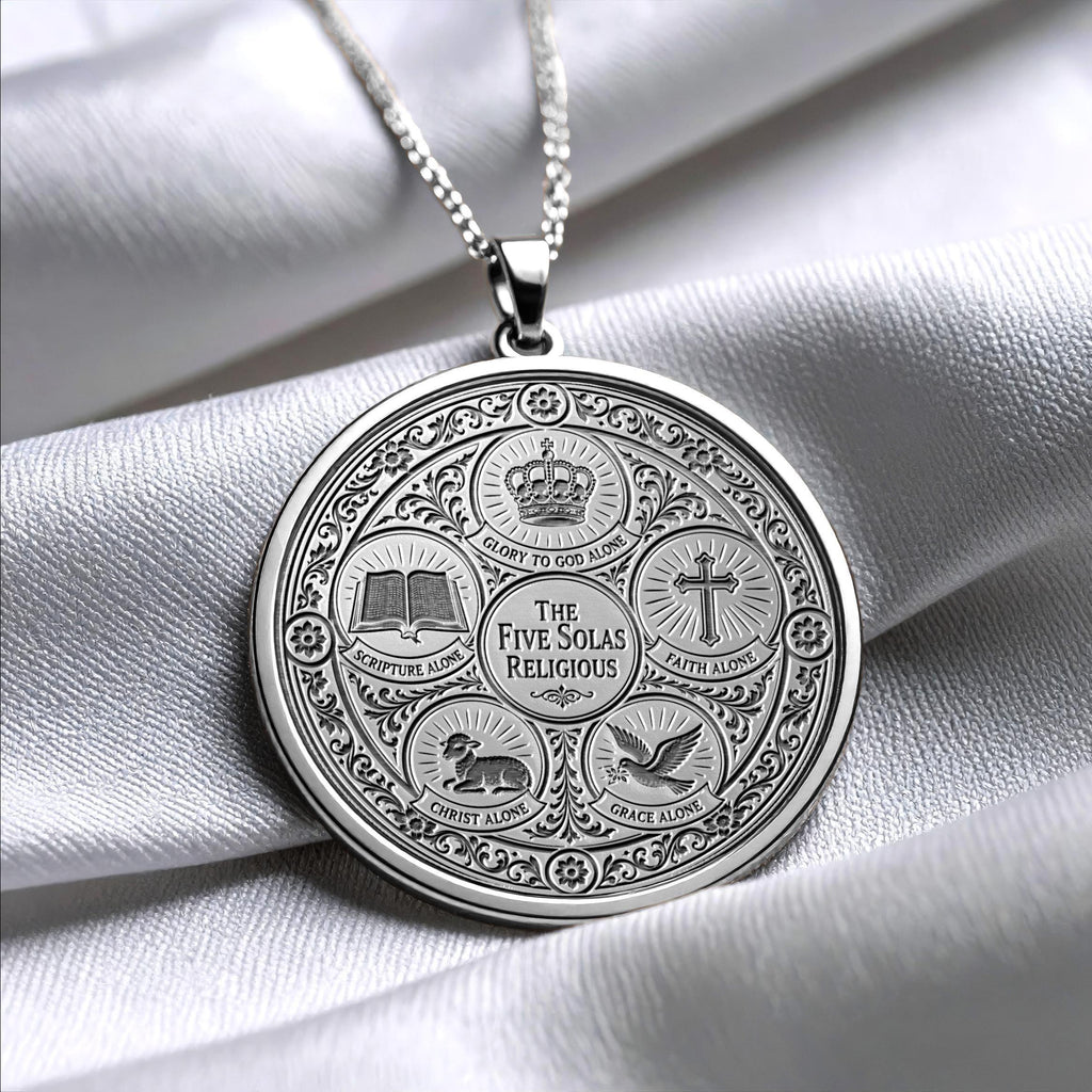 Five Solas Pendant Necklace – Faith, Grace & Spiritual Truth