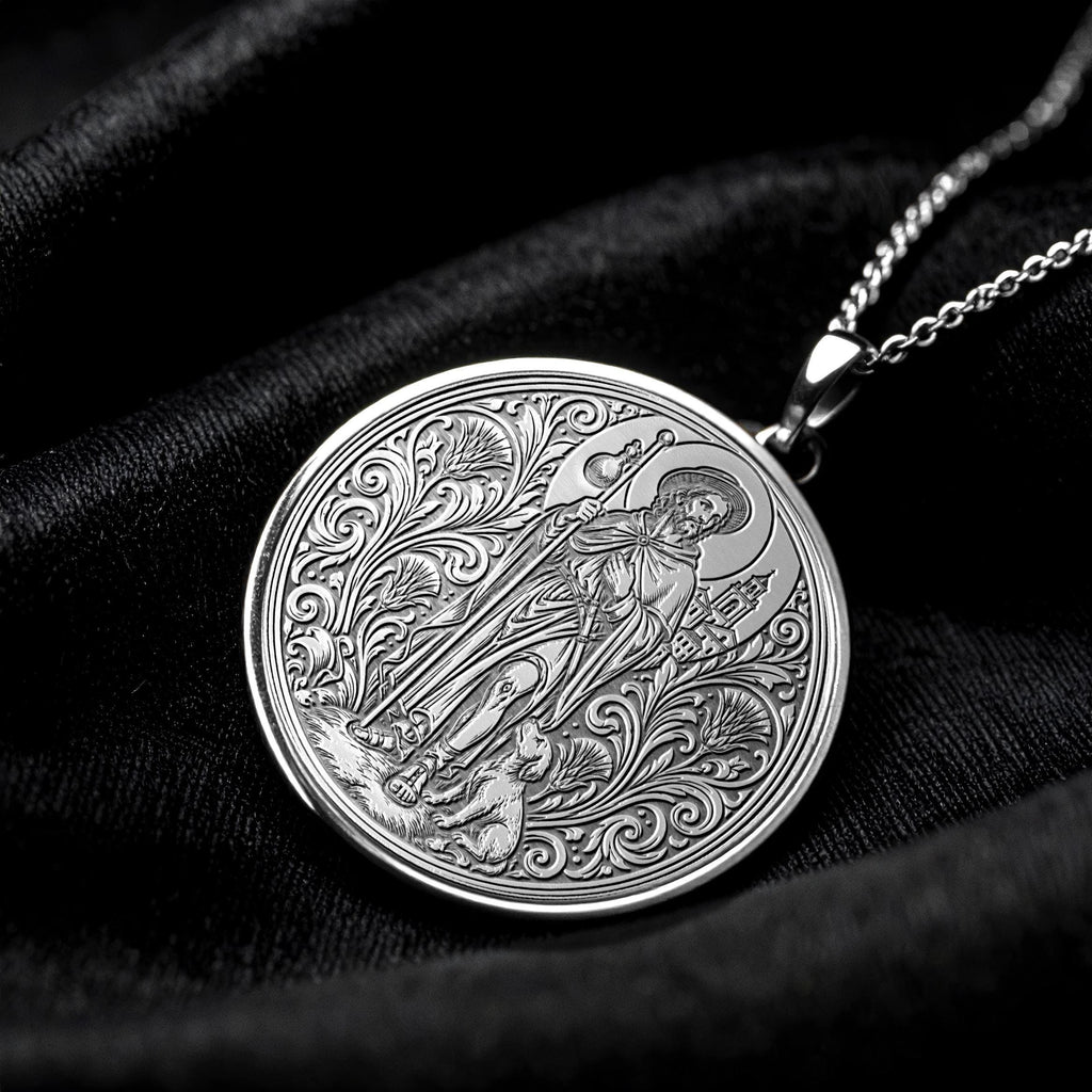 Saint Roch Pendant Necklace – Healing, Protection & Faith Through Hardship