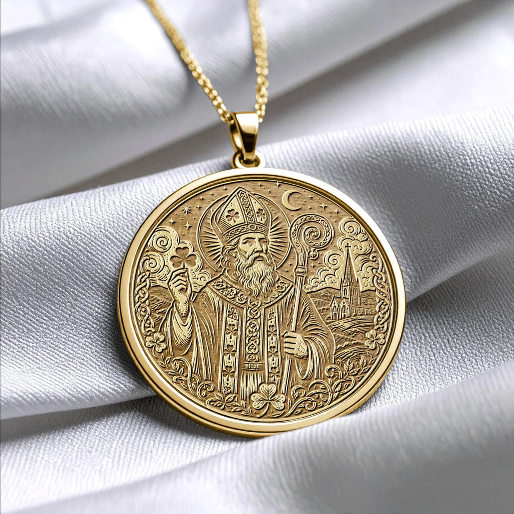 Saint Patrick Pendant Necklace – Luck, Faith & Celtic Spirit