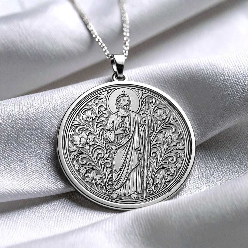 Saint Jude Pendant Necklace – Hope, Strength & Patron of Impossible Causes