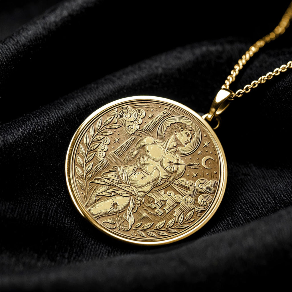 Saint Sebastian Pendant Necklace – Courage, Protection & Unbreakable Faith