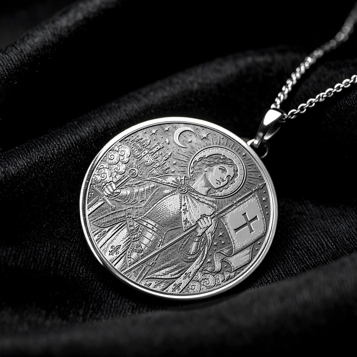 Saint Joan of Arc Pendant Necklace – Courage, Faith & Fearless Spirit