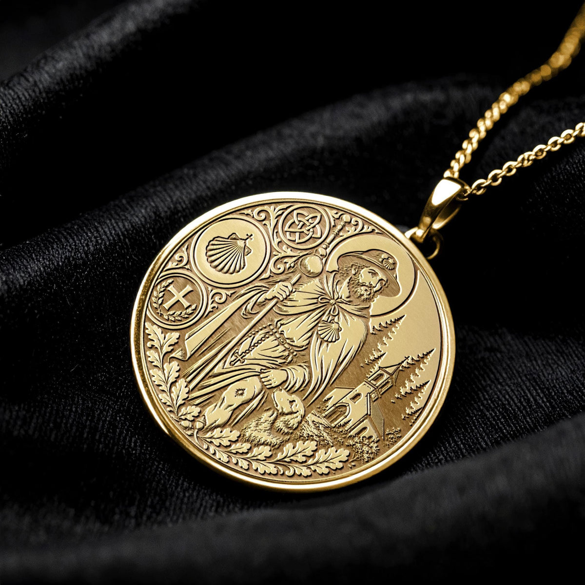 Saint Roch Necklace – Protection, Healing & Sacred Faith