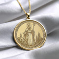 Saint Hubert Pendant Necklace – Courage, Faith & Guardian of the Hunt