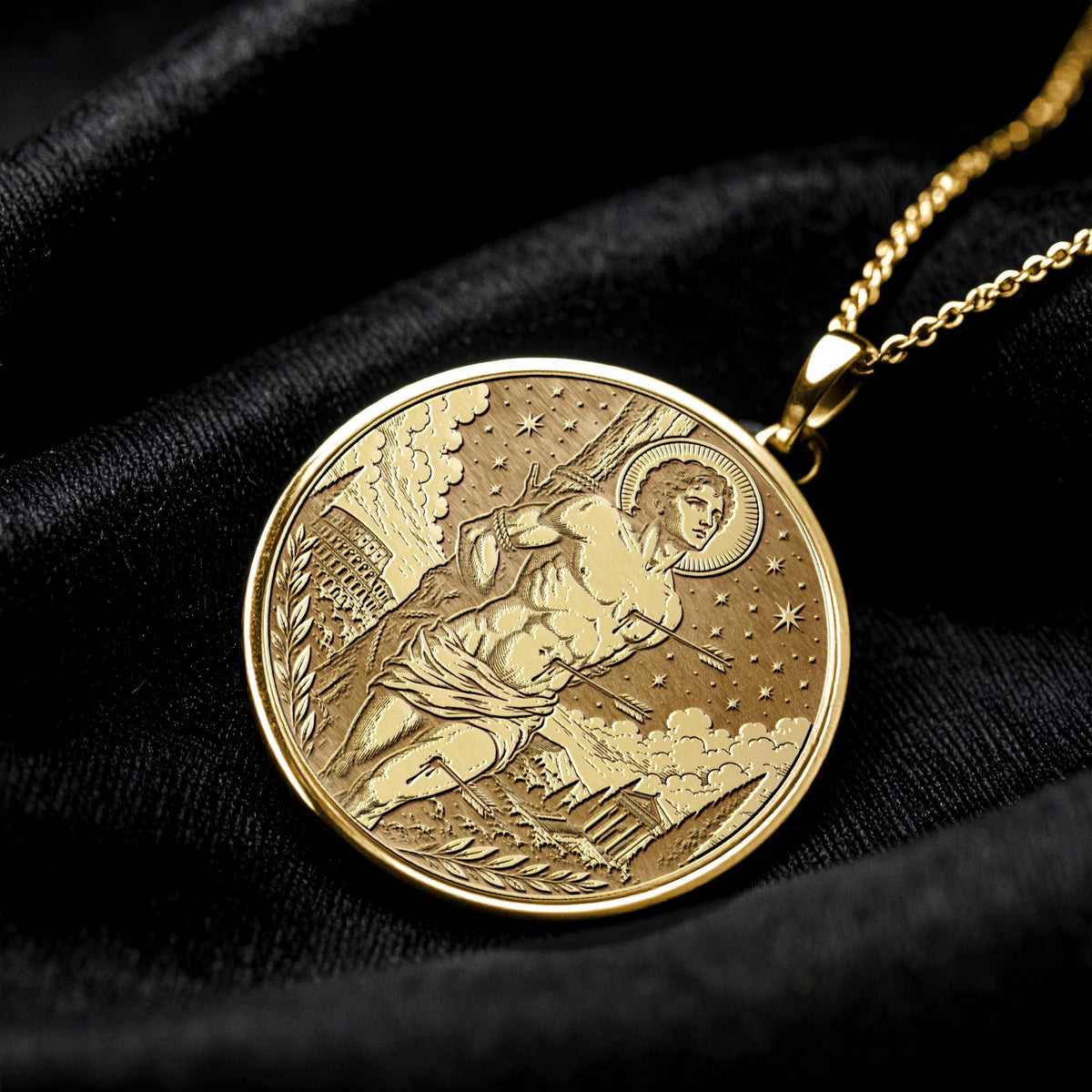 Saint Sebastian Necklace – Strength, Faith & Fearless Spirit