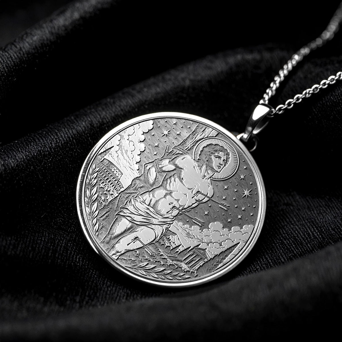 Saint Sebastian Necklace – Strength, Faith & Fearless Spirit