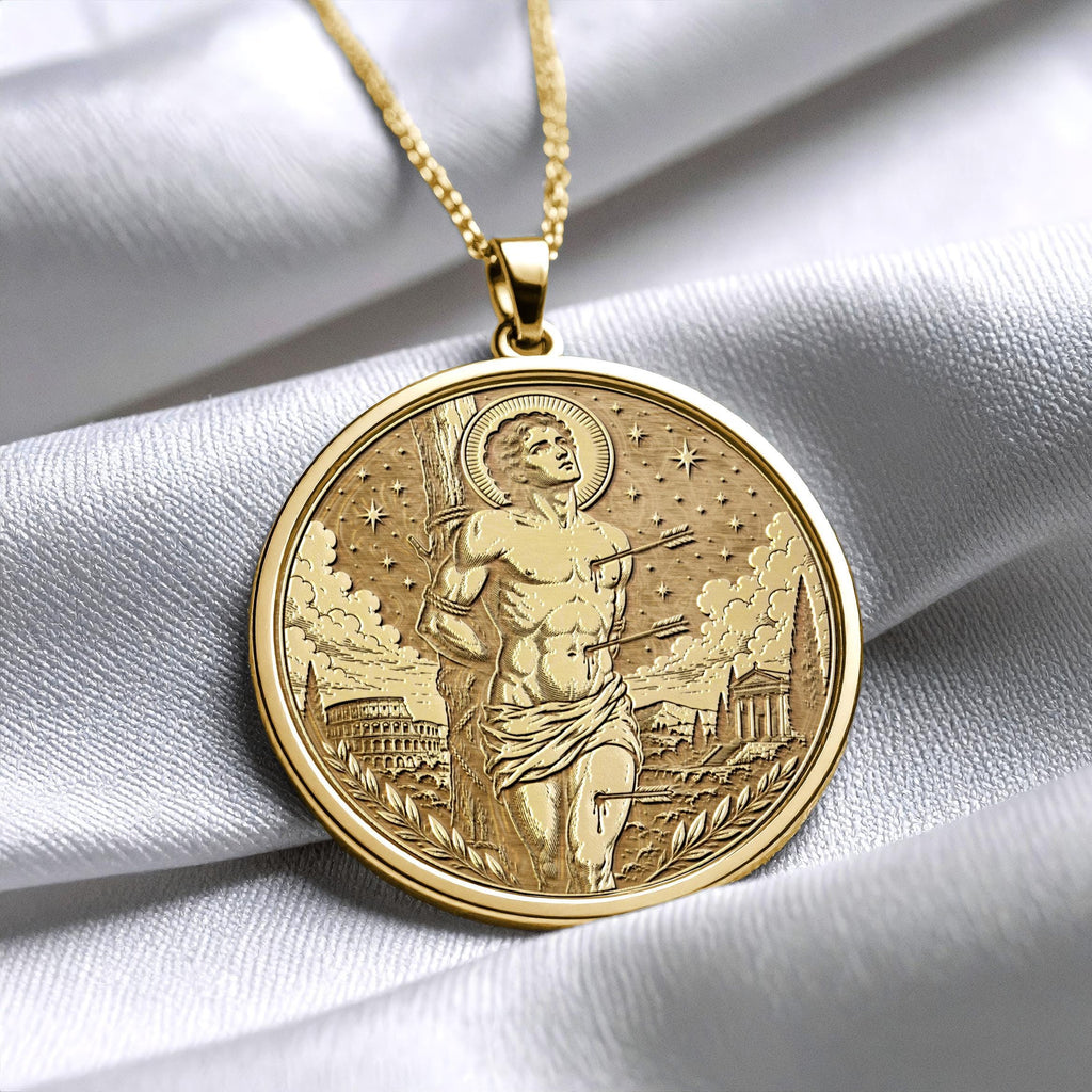 Saint Sebastian Necklace – Strength, Faith & Fearless Spirit
