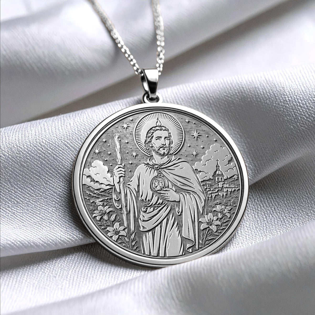 Saint Jude Pendant Necklace – Faith, Miracles & Endless Hope