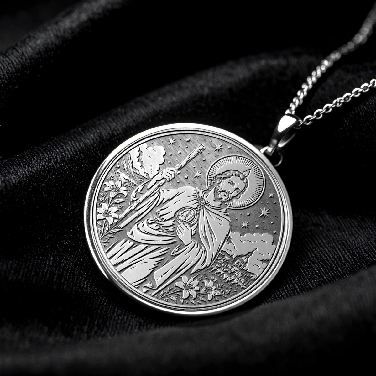 Saint Jude Pendant Necklace – Faith, Miracles & Endless Hope