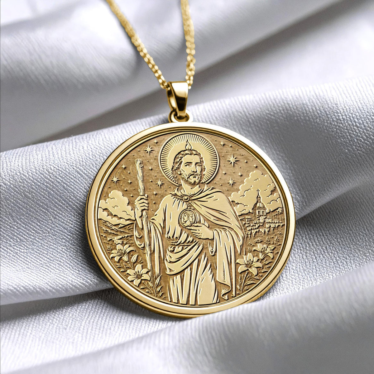 Saint Jude Pendant Necklace – Faith, Miracles & Endless Hope