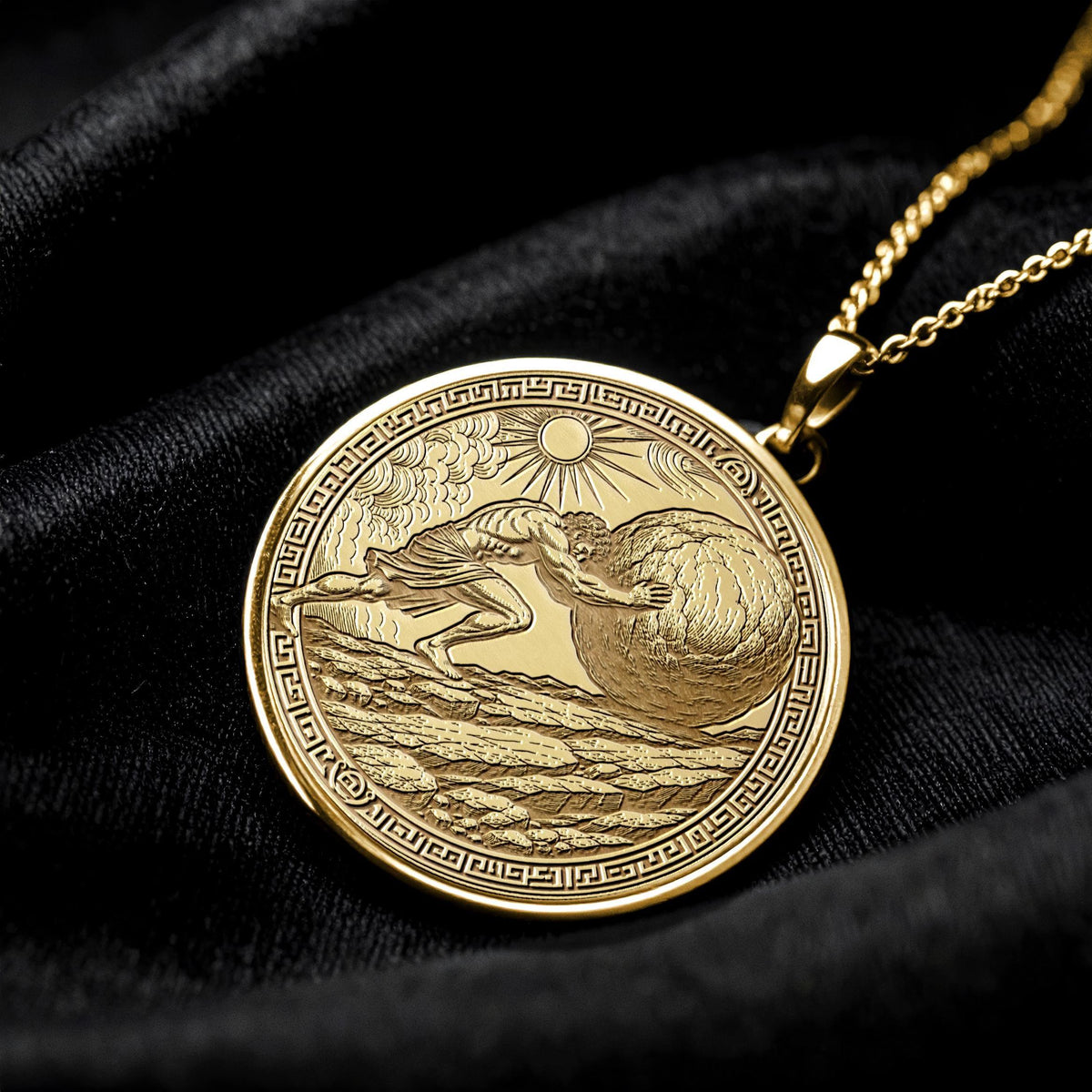 Sisyphus Pendant Necklace – Resilience, Perseverance & Human Strength