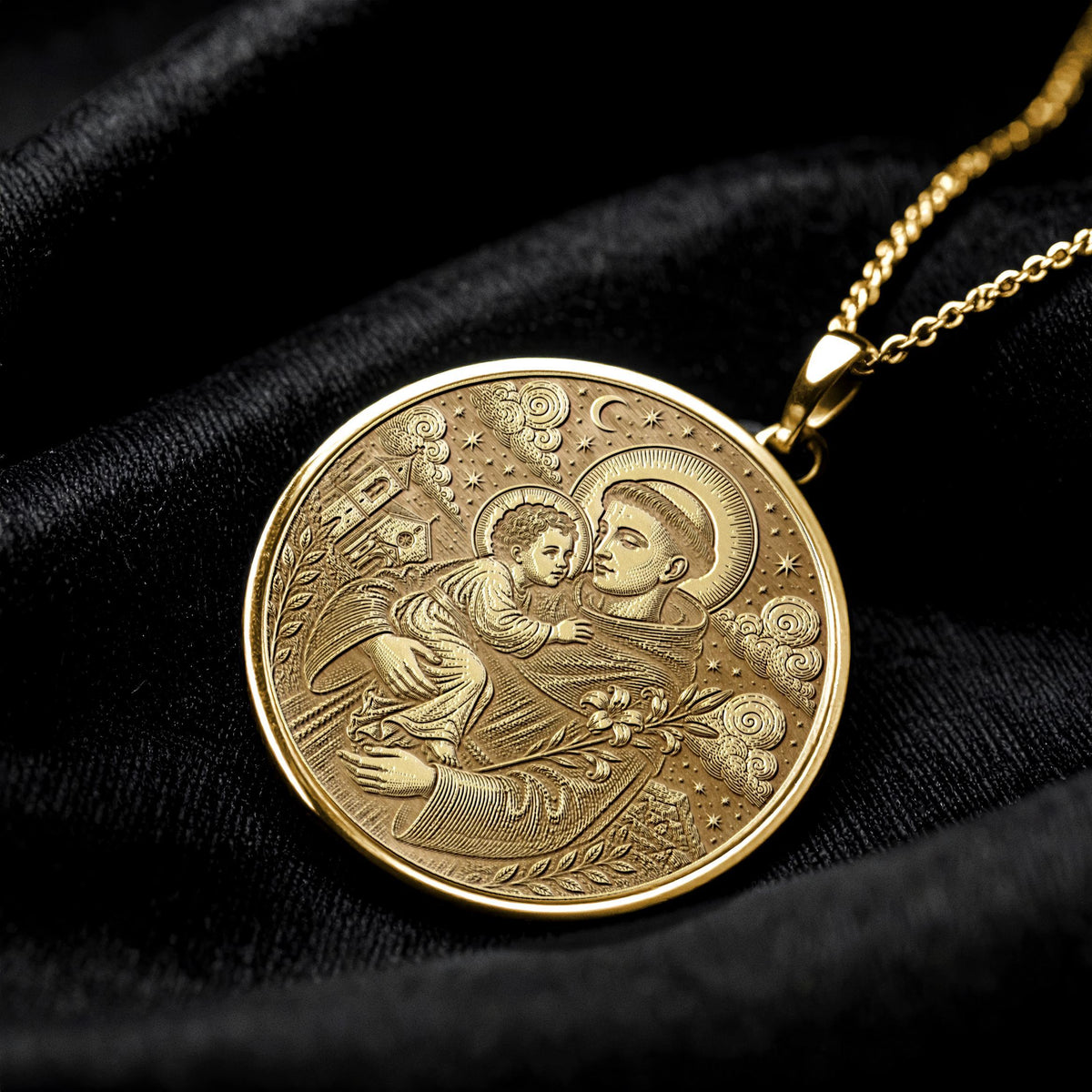 Saint Anthony Pendant Necklace – Faith, Miracles & Divine Guidance