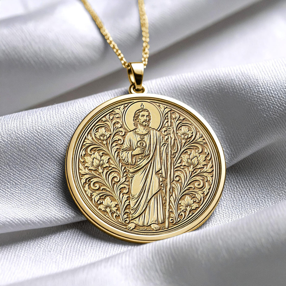 Saint Jude Pendant Necklace – Hope, Strength & Patron of Impossible Causes