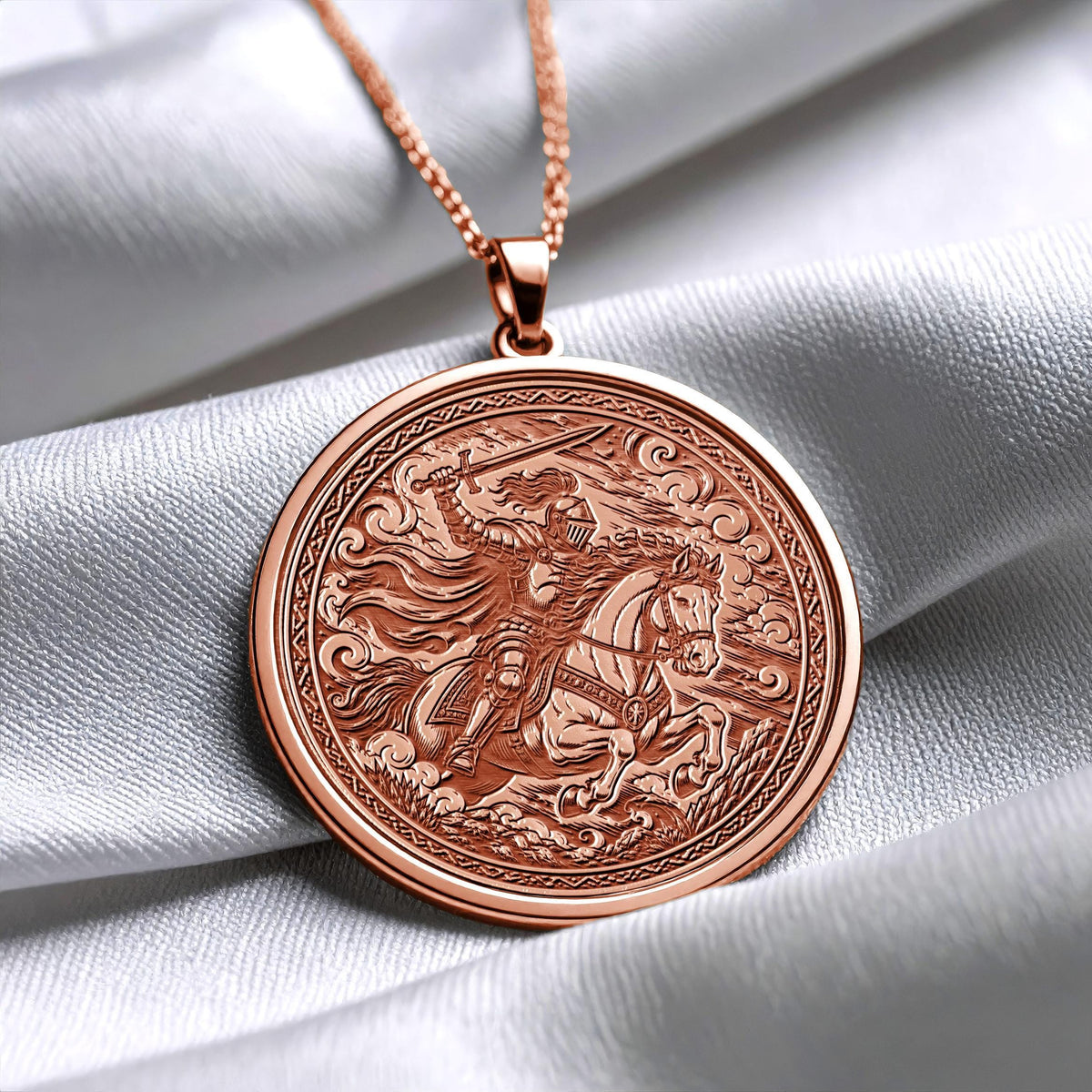 Knight of Swords Tarot Pendant Necklace – Ambition, Determination & Fearless Action