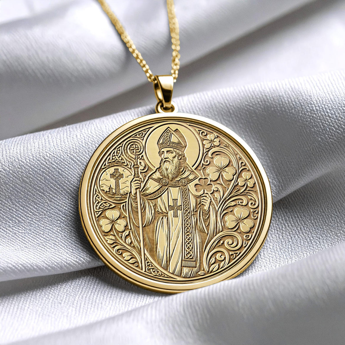 Saint Patrick Pendant Necklace – Faith, Protection & Irish Heritage