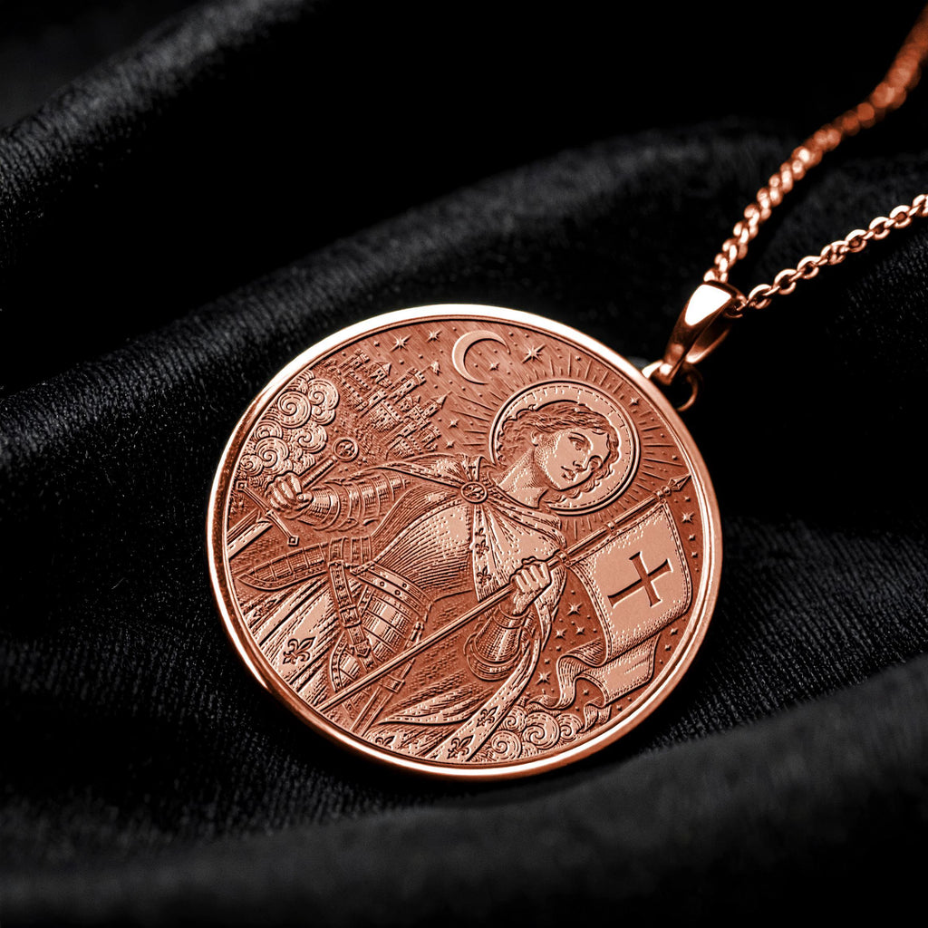 Saint Joan of Arc Pendant Necklace – Courage, Faith & Fearless Spirit