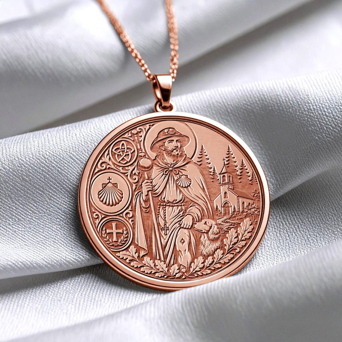 Saint Roch Necklace – Protection, Healing & Sacred Faith