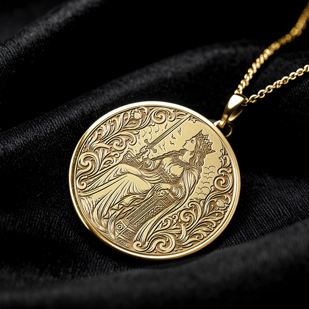 Queen of Swords Tarot Necklace – Wisdom, Independence & Clear Insight