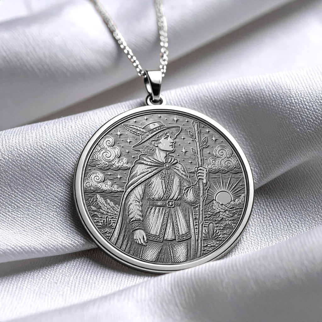 Page of Wands Tarot Necklace – Inspiration, Adventure & New Opportunities