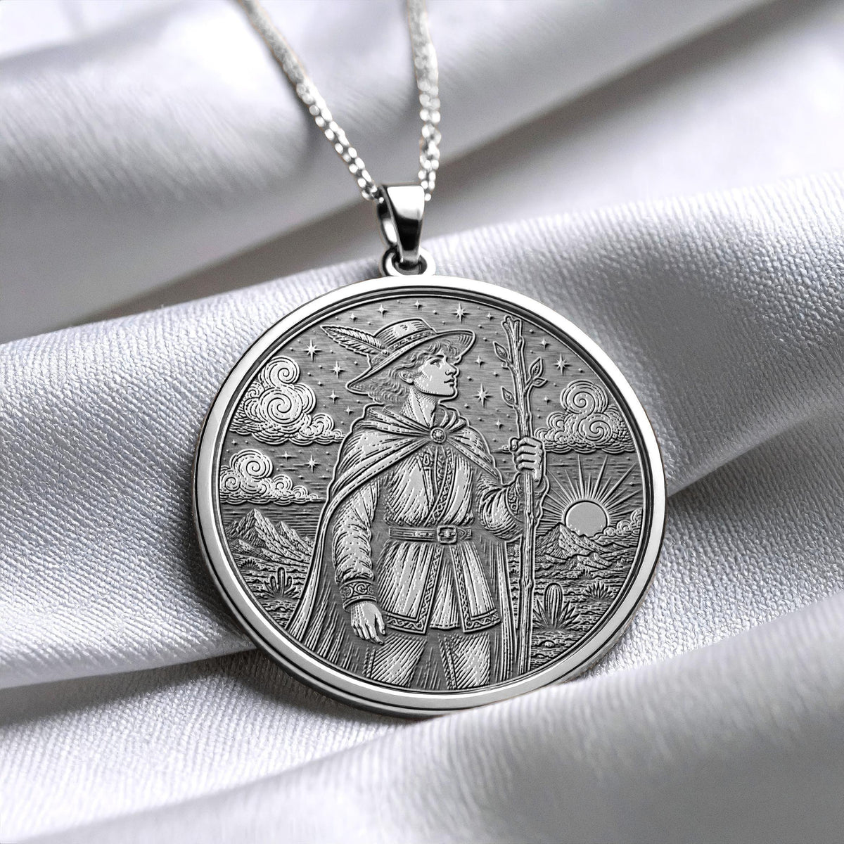 Page of Wands Tarot Necklace – Inspiration, Adventure & New Opportunities