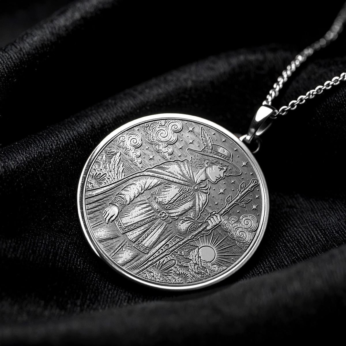 Page of Wands Tarot Necklace – Inspiration, Adventure & New Opportunities