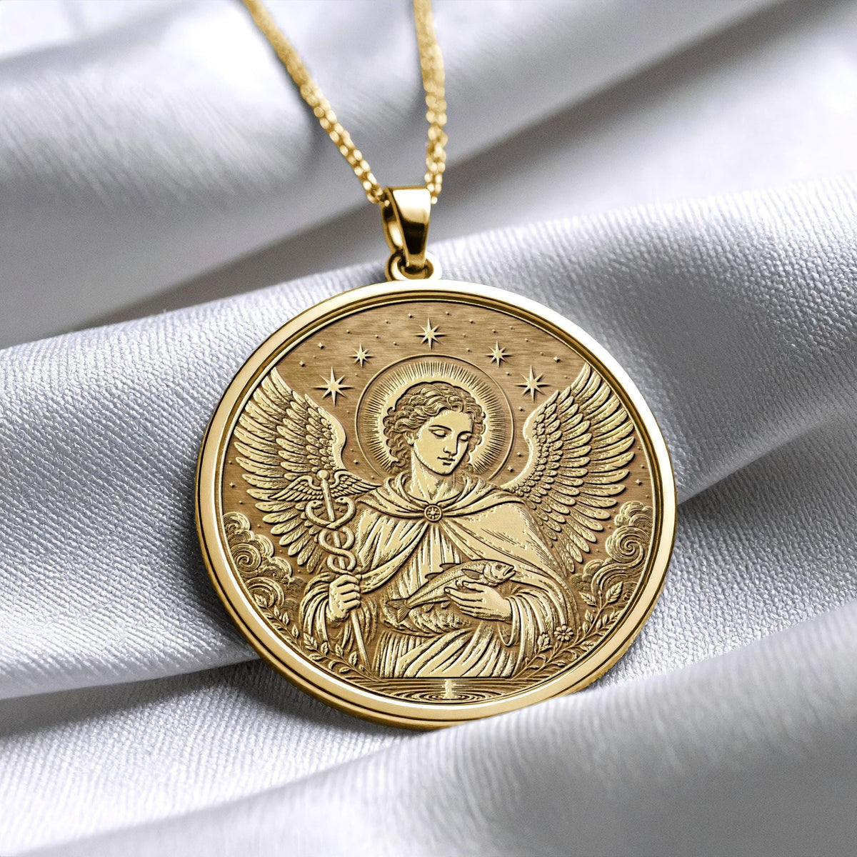 Archangel Raphael Pendant Necklace – Healing, Protection & Divine Guidance